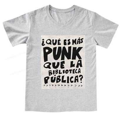 Pagewings What's More Punk Than The Public Library V-neck T-shirt
