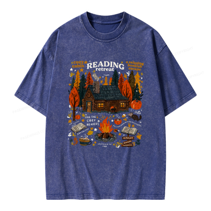 Pagewings Reading Retreat Unisex Washed T-shirt