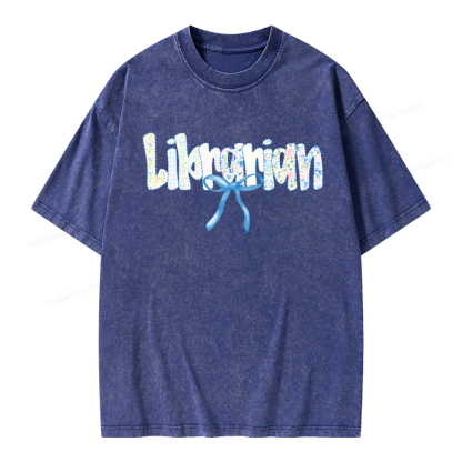 Pagewings Librarian Unisex Washed T-shirt
