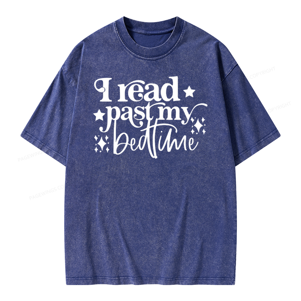 Pagewing I Read Past My Bedtime Unisex Tee Unisex Washed T-shirt