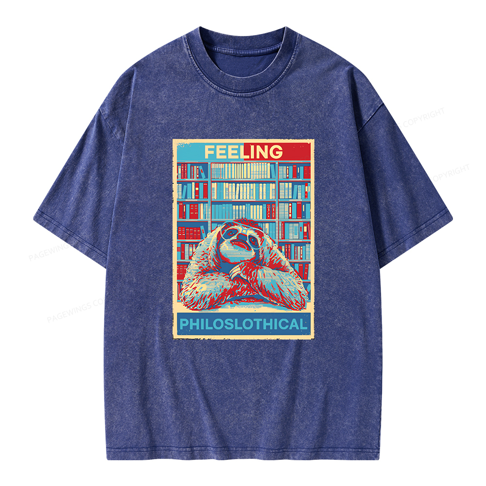 Pagewings Feeling Philoslothical Unisex Washed T-shirt