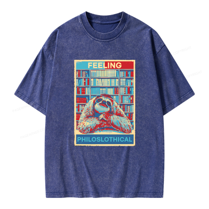 Pagewings Feeling Philoslothical Unisex Washed T-shirt