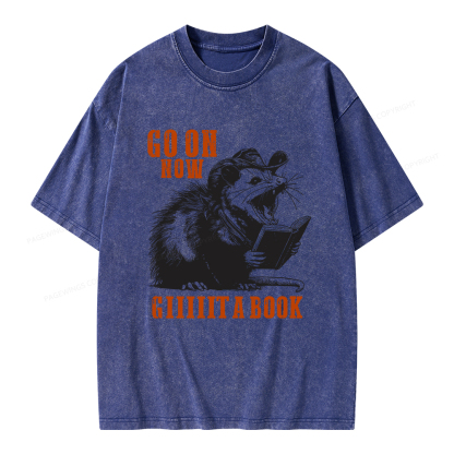 Pagewings Go On Now Giiiiit A Book Unisex Washed T-shirt