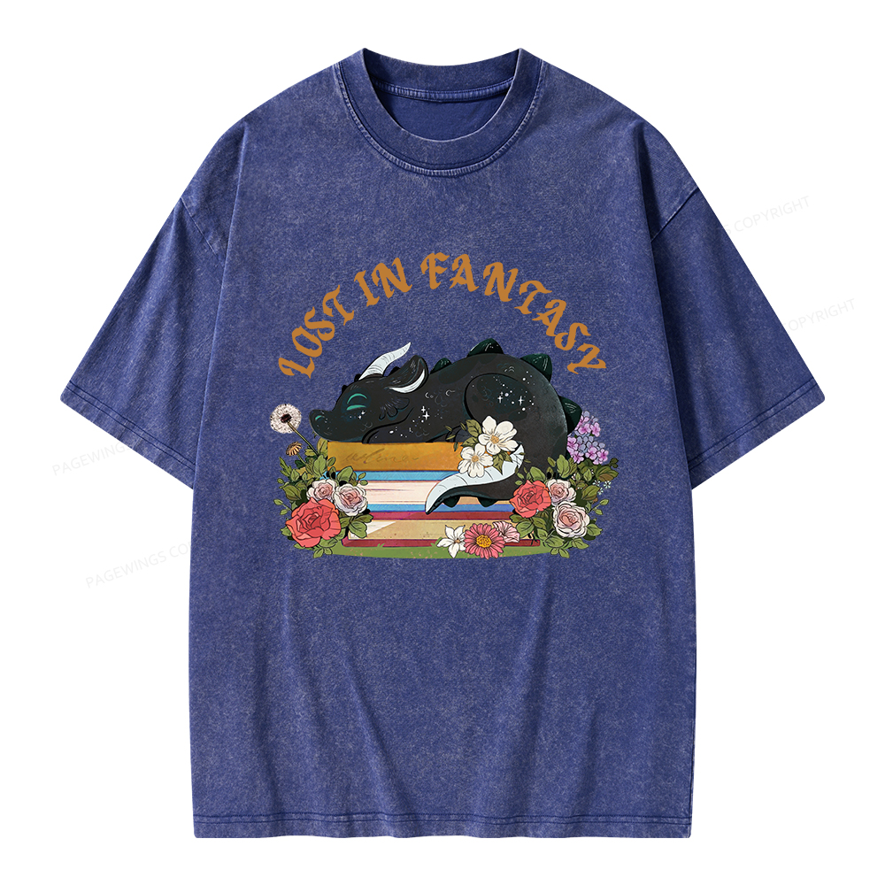 Pagewings Lost In Fantasy Unisex Washed T-shirt