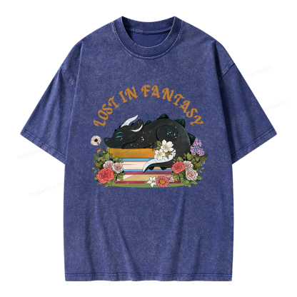Pagewings Lost In Fantasy Unisex Washed T-shirt