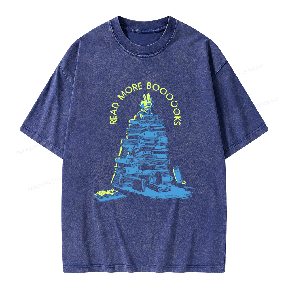 Pagewings Read More Boooooks Unisex Washed T-shirt