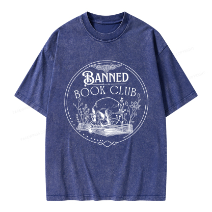 Pagewings Banned Book Club Unisex Washed T-shirt