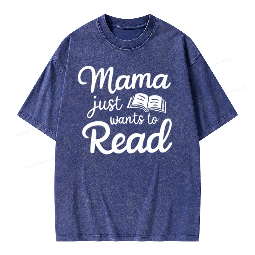 Pagewing Mama Wants Wo Read Unisex Tee Unisex Washed T-shirt