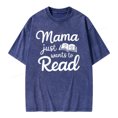 Pagewing Mama Wants Wo Read Unisex Tee Unisex Washed T-shirt