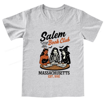 Pagewings Salem Book Club V-neck T-shirt