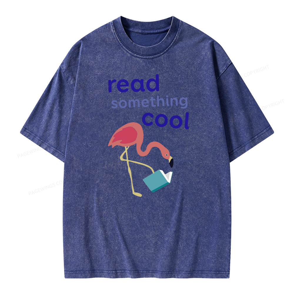 Pagewing Reading Something Cool Unisex Washed T-shirt
