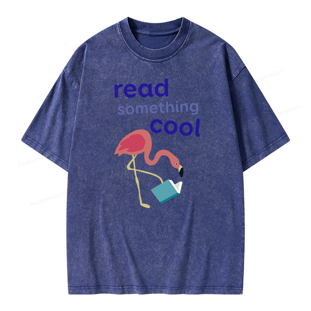 Pagewing Reading Something Cool Unisex Washed T-shirt