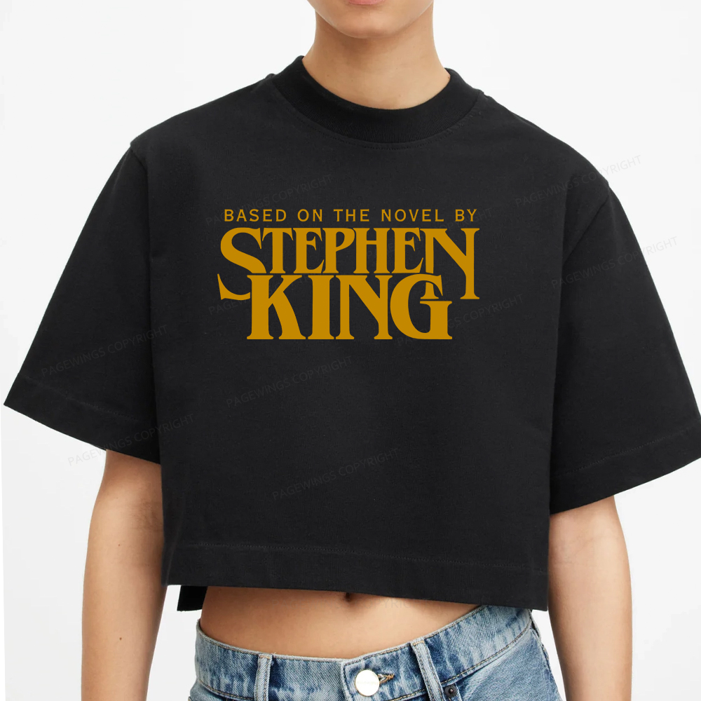 Pagewings Based On A Novel By Stephen King Women Crop Tops