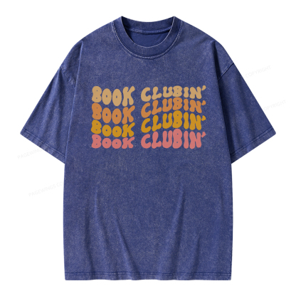 Pagewings Book Clubin’ Unisex Washed T-shirt