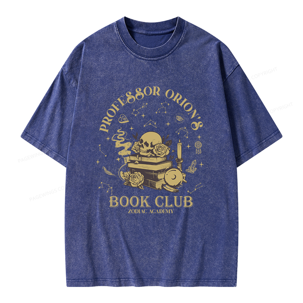 Pagewings Professor Orion's Book Club Unisex Washed T-shirt