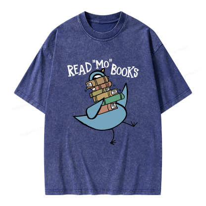 Pagewings Read More Books Unisex Washed T-shirt