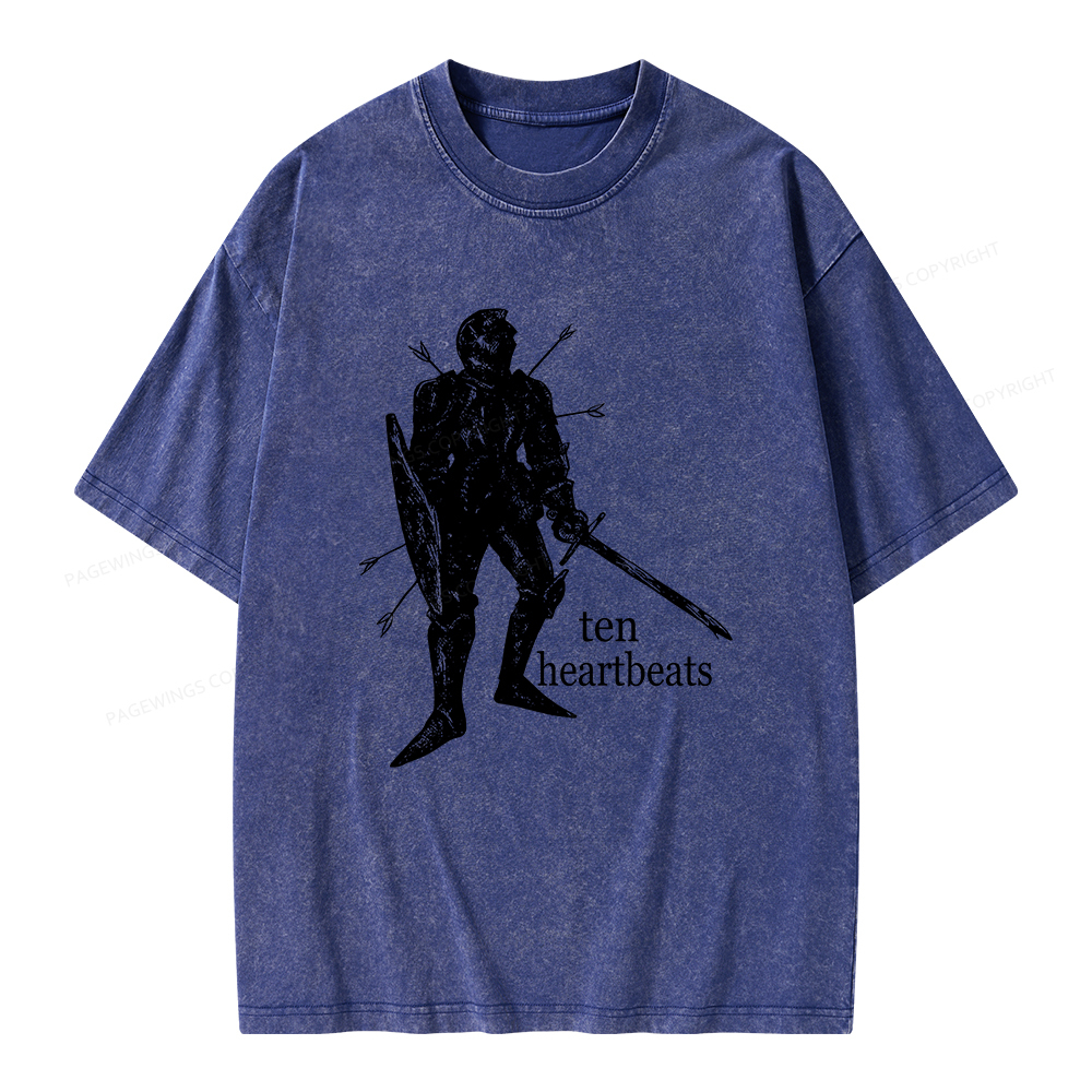 Pagewings Ten Heartbeats Unisex Washed T-shirt