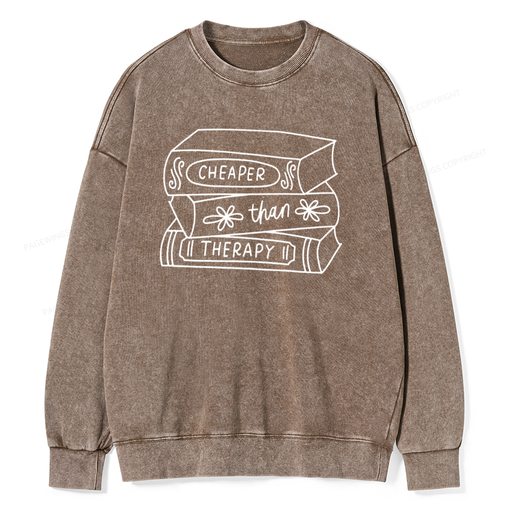 Pagewings Funny Bookish Unisex Pullover Sweater Unisex Washed Sweatshirt