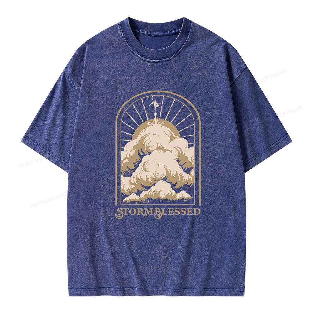 Pagewings Stormblessed Unisex Washed T-shirt