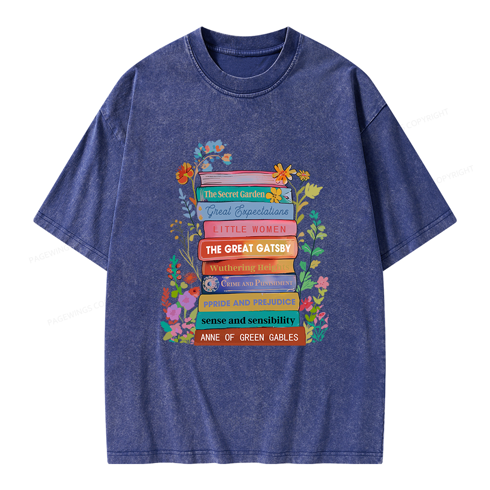 Pagewings Personalized Book Name Unisex Washed T-shirt