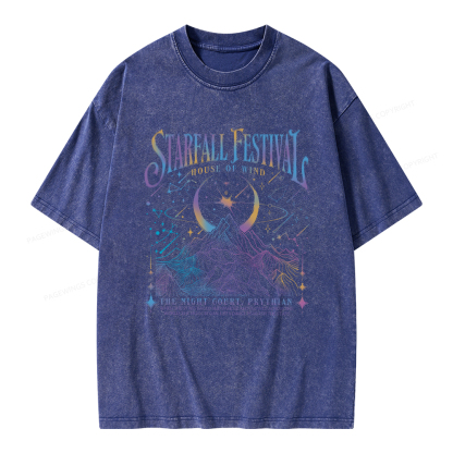 Pagewings Velaris Starfall Festival Unisex Washed T-shirt
