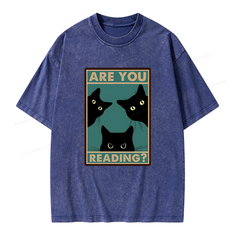 Pagewings Are You Reading Unisex Washed T-shirt