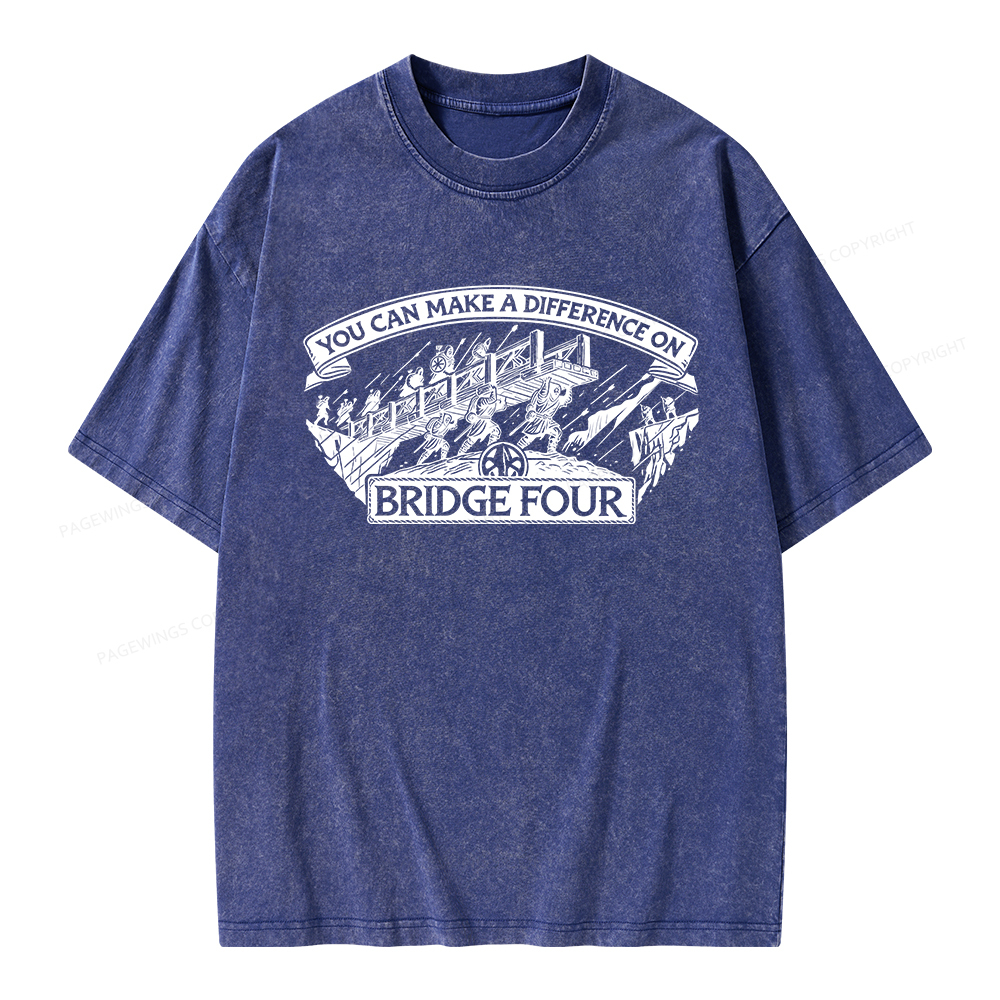 Pagewings Bridge Four Unisex Washed T-shirt