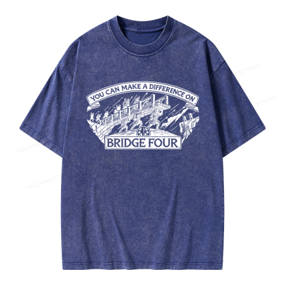Pagewings Bridge Four Unisex Washed T-shirt