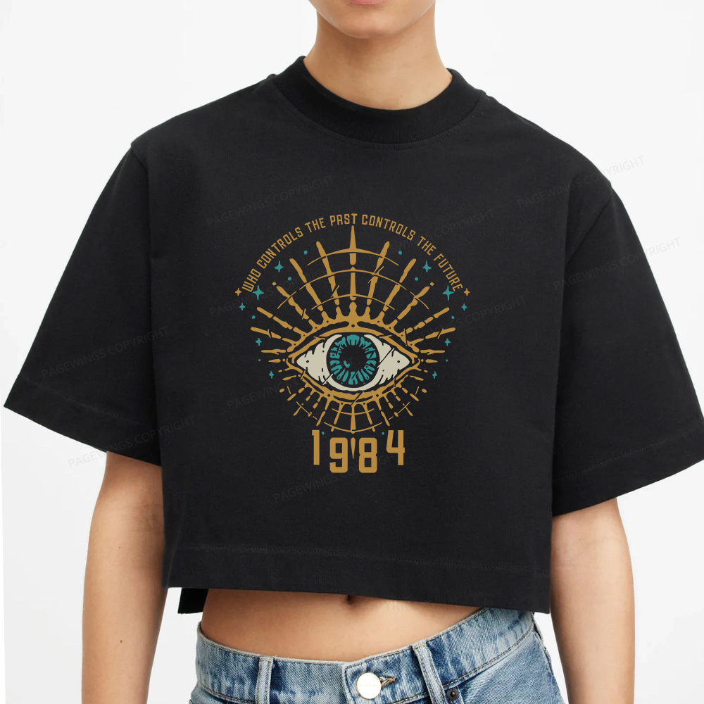 Pagewings George Orwell 1984 Women Crop Tops