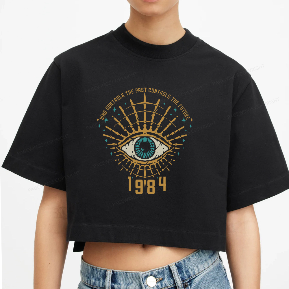 Pagewings George Orwell 1984 Women Crop Tops