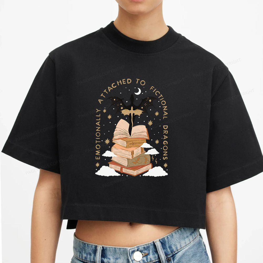 Pagewings Fantasy Romance Reader Gift Romantacy Women Crop Tops