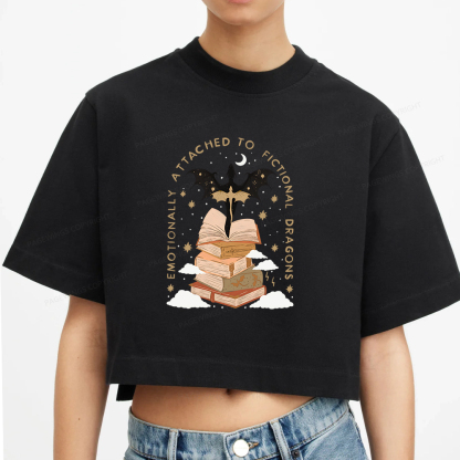 Pagewings Fantasy Romance Reader Gift Romantacy Women Crop Tops