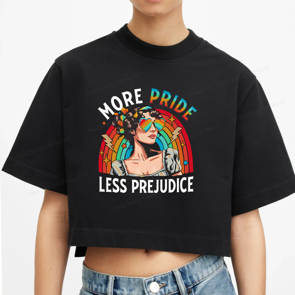 Pagewings More Pride Less Prejudice Women Crop Tops
