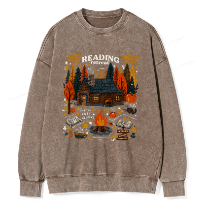 Pagewings Reading Retreat Unisex Washed Sweatshirt