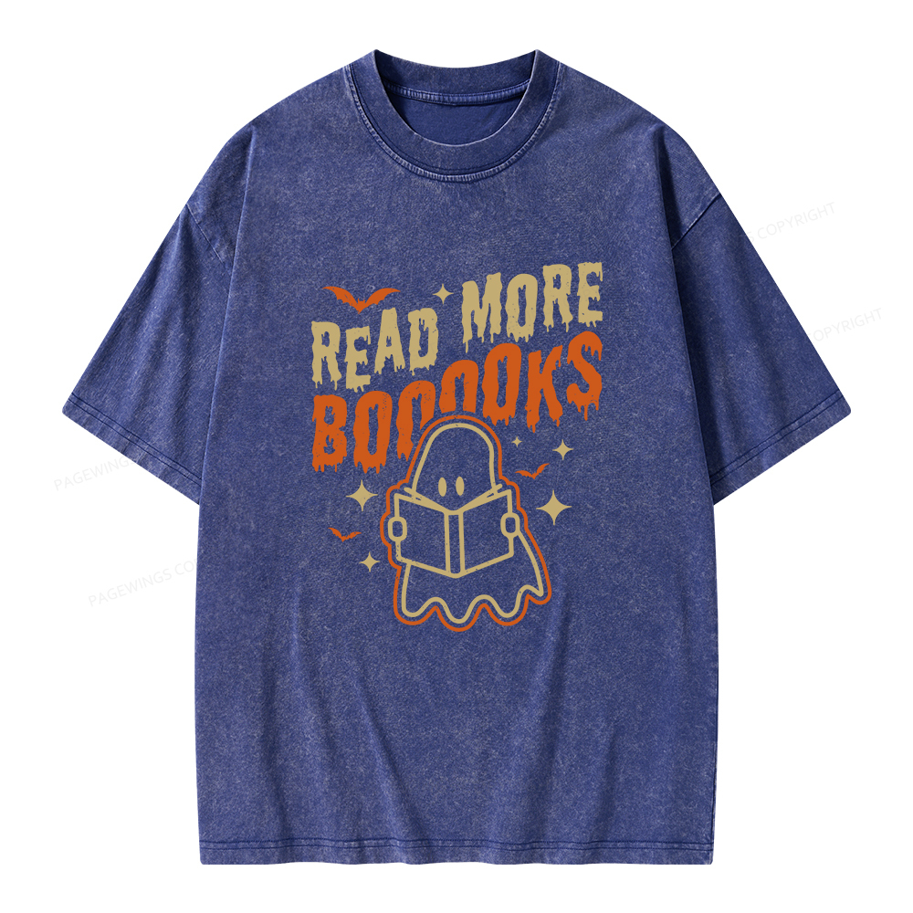 Pagewings Read More Booooks Unisex Washed T-shirt