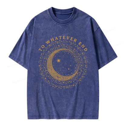 Pagewings To Whatever End Unisex Washed T-shirt