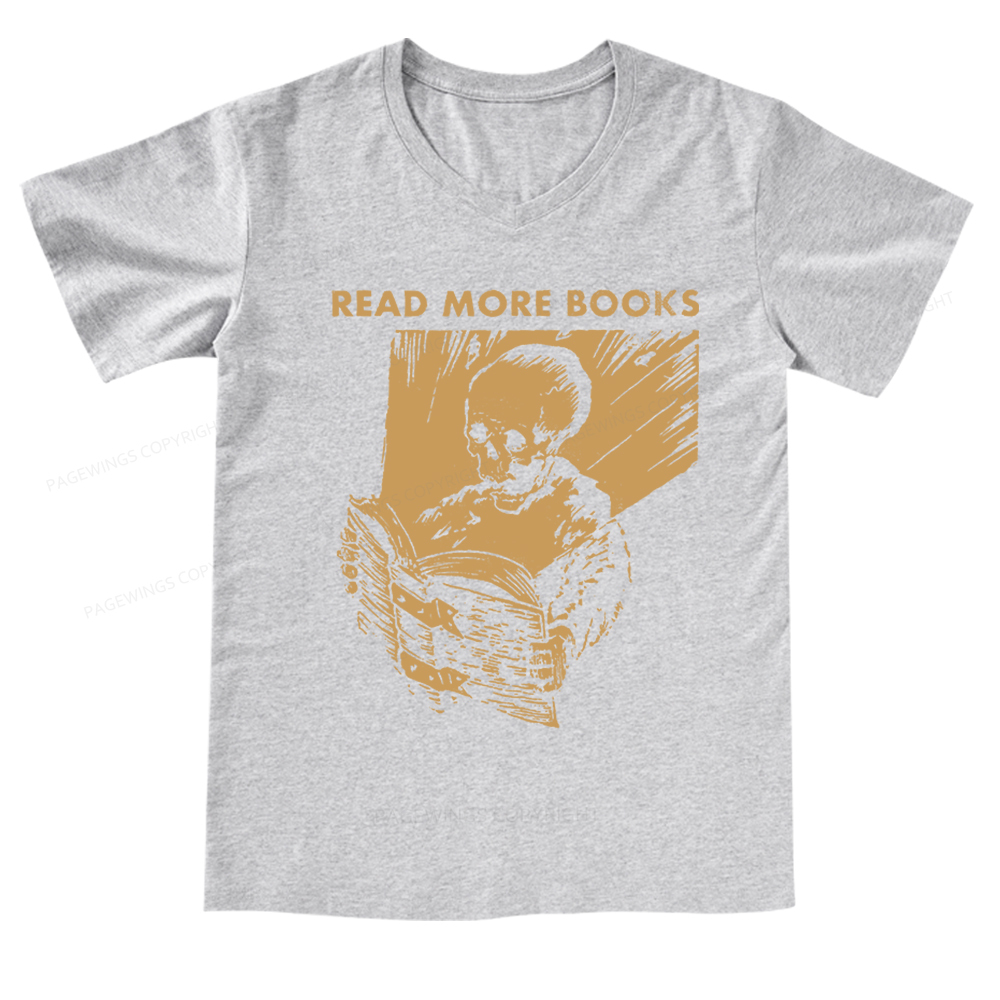 Pagewings Read More Books V-neck T-shirt
