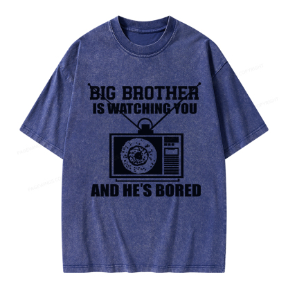 Pagewings Big Brother is Watching Unisex Washed T-shirt