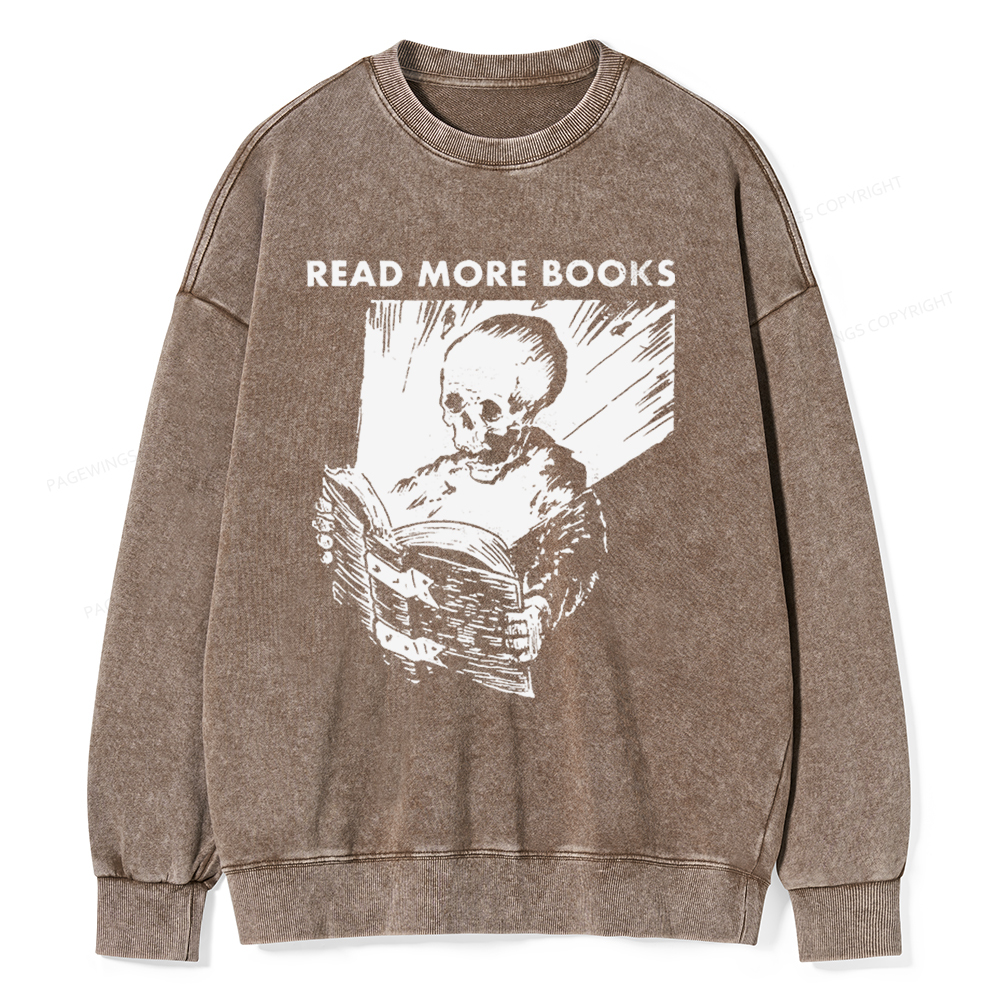 Pagewings Read More Books Unisex Washed Sweatshirt