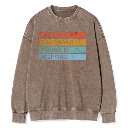 Pagewings Banned Books Shirt, Read Banned Books Unisex Washed Sweatshirt