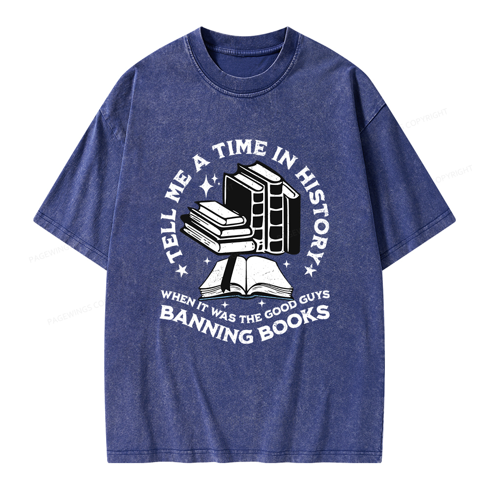 Pagewings When It Was The Good Guys Banning Books Unisex Washed T-shirt