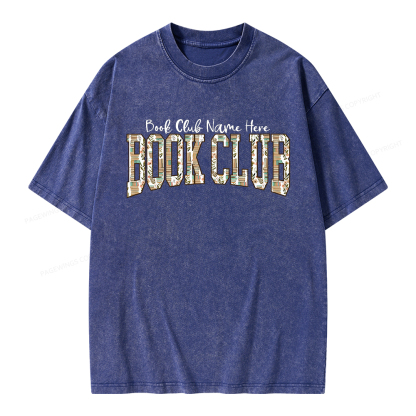 Pagewings Personalized Book Club Unisex Washed T-shirt