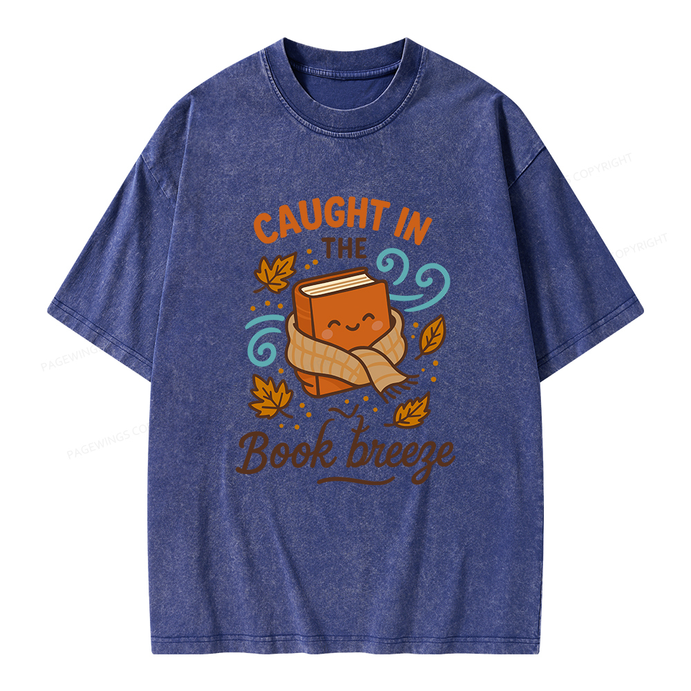 Pagewings Caught In The Book Breeze Unisex Washed T-shirt