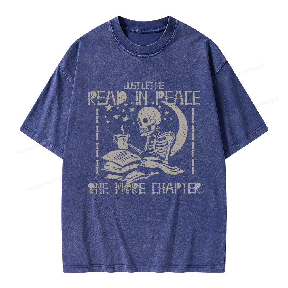 Pagewings Just Let Me Read In Peace Unisex Washed T-shirt