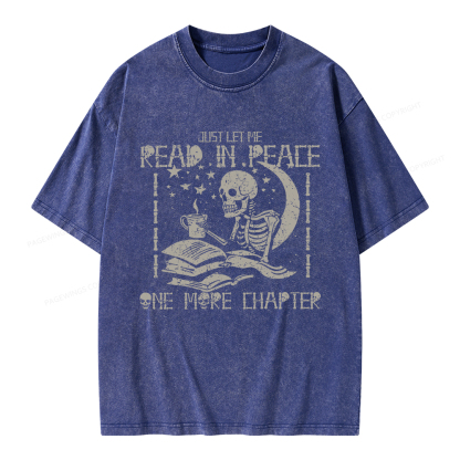 Pagewings Just Let Me Read In Peace Unisex Washed T-shirt