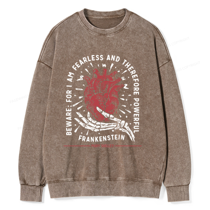 Pagewings For I Am Fearless And Therefore Powerful Unisex Washed Sweatshirt