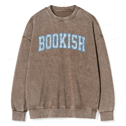 Pagewings Bookish Book Lover Unisex Washed Sweatshirt