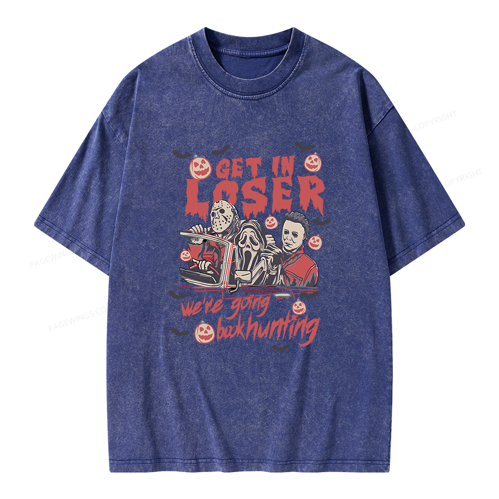 Pagewings We're Going Book Hunting Unisex Washed T-shirt