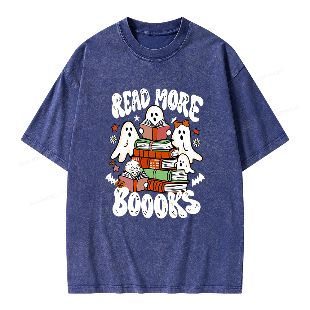 Pagewings Read More Boooks Unisex Washed T-shirt