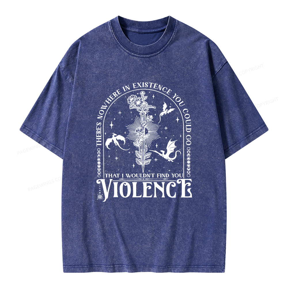 Pagewings Violence Unisex Washed T-shirt